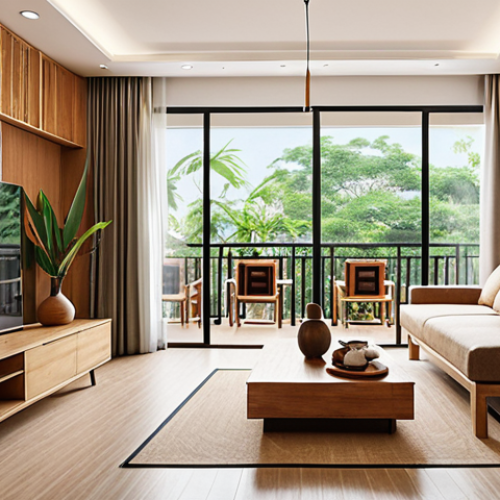 Home 11 **
Interior design portfolio showcasing a modern Vietnamese apartment, blending minimalist trends with natural materials like bamboo and warm, earthy color palettes. The design incorporates handcrafted details and local Vietnamese art, appealing to a sophisticated, international clientele. Focus on high-quality photography and a clean, contemporary aesthetic.
**