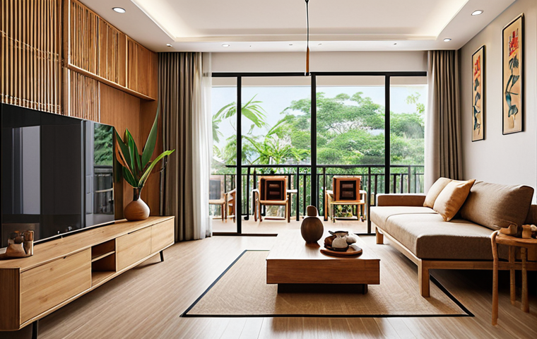 **
Interior design portfolio showcasing a modern Vietnamese apartment, blending minimalist trends with natural materials like bamboo and warm, earthy color palettes. The design incorporates handcrafted details and local Vietnamese art, appealing to a sophisticated, international clientele. Focus on high-quality photography and a clean, contemporary aesthetic.
**