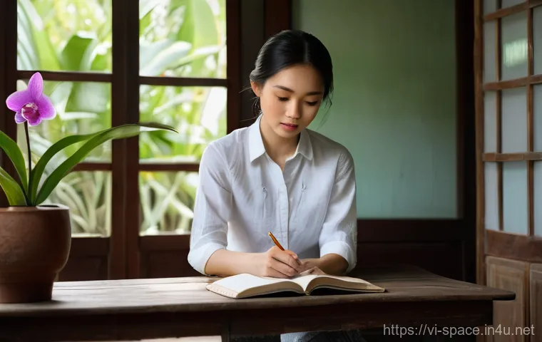 공간디자이너의 자기소개서 작성법 - **Prompt:** A thoughtful young Vietnamese architect, wearing a stylish yet comfortable linen shirt a...
