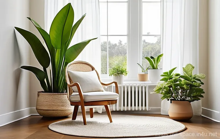 공간디자인과 심리학의 상관관계 - **Prompt 1: A Peaceful Morning Reading Nook** A serene and inviting reading nook bathed in soft ...
